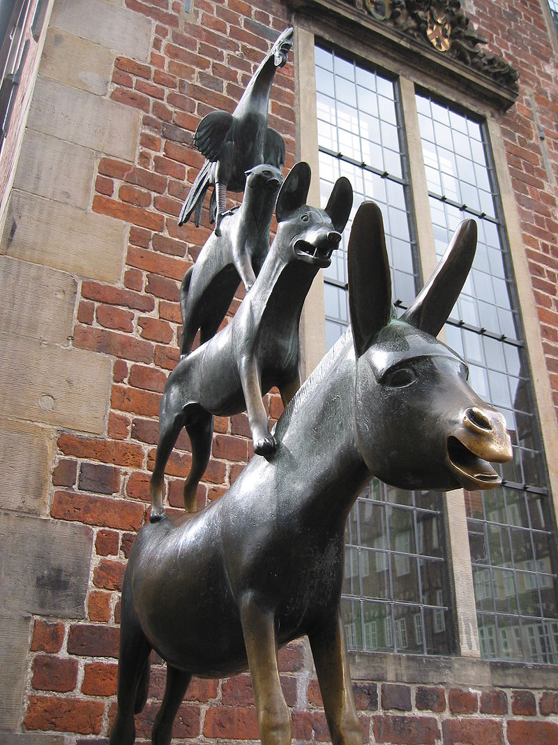 la statue des Animaux musiciens de Brême réalisée par Gerhard Marcks et érigée en 1951,