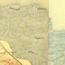 Current area in a 1899 USGS survey map