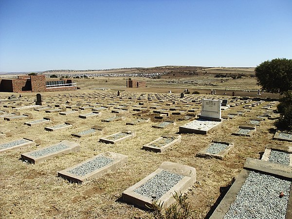 The cemetery of the concentration camp in Winburg