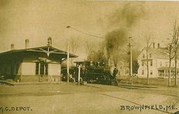 Järnvägsstationen i Brownfield 1912