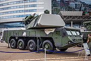 English: SAM Buk-MB3K. 10th international exhibition of arms and military machinery Milex-2021 (23-26 June 2021). Minsk, Belarus Русский: Бук-МБ3К. 10-я международная выставка вооружения и военной техники Milex-2021 (23-26 июня 2021). Минск, Беларусь