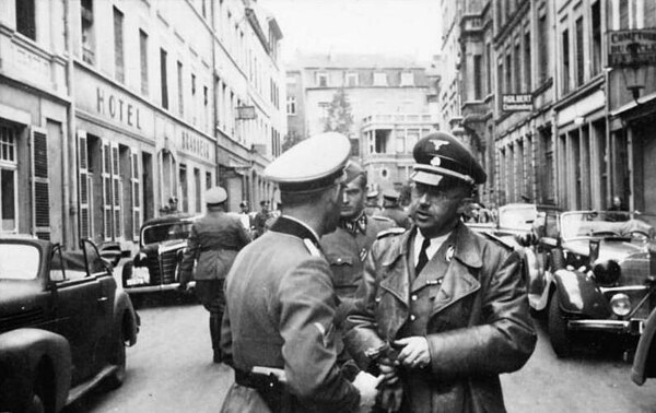 Heinrich Himmler visiting Luxembourg in July 1940