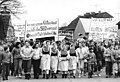 Demonstration gegen die Abbaggerung Klittens 1990