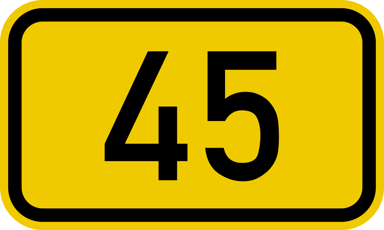 File:Bundesstraße 45 number.svg - Wikimedia Commons