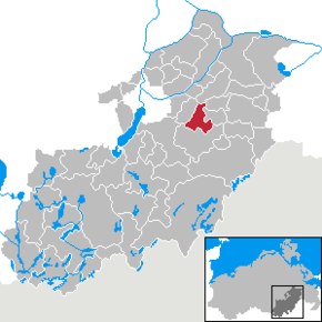 Poziția Cölpin pe harta districtului Mecklenburg-Strelitz