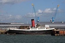 Preserved tug-tender Calshot moored at Southampton Calshot-B.jpg