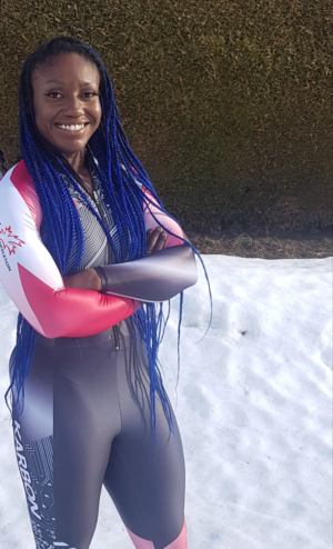 Canadian Bobsledder Cynthia Appiah in 2020 during the 2020-2021 FIBT IBSF World Cup circuit in Innsbruck-Igls.png