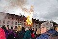 Carnaval des Bolzes in Fribourg 2024 Mr Rababou in fire