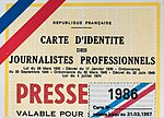 Vignette pour Carte de presse en France