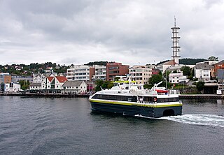 Leirvik Town in Western Norway, Norway