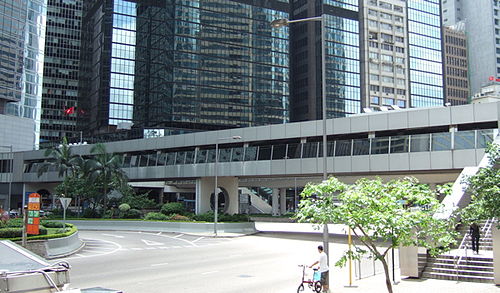 The Central Elevated Walkway, across Connaught Road