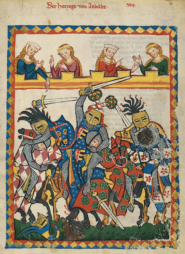 Der Herzoge von Anhalte., Codex Manesse, c. 1305/15