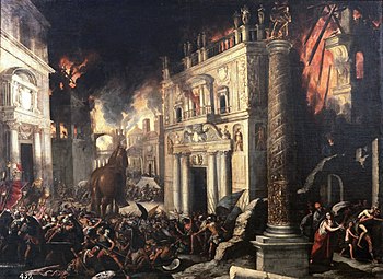 L'Incendie de Troie Musée du Prado