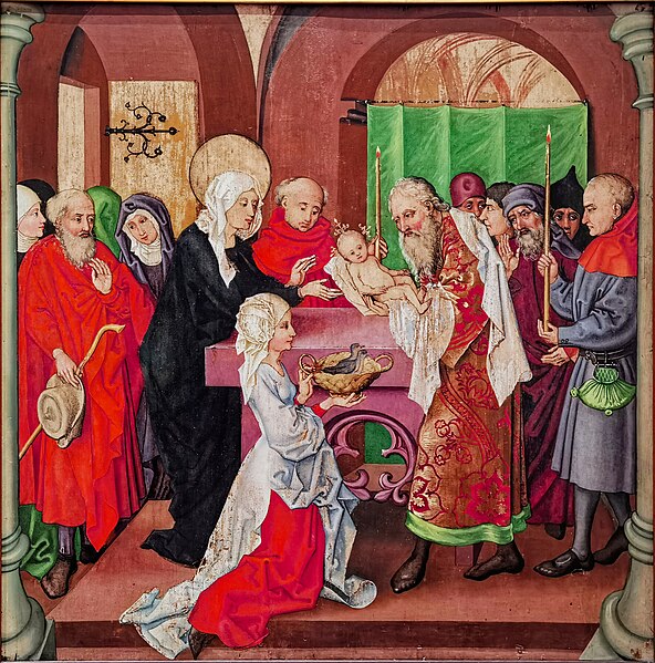 File:Colmar - Unterlinden Museum - Altarpiece of the Dominicans, Childhood and Passion of Christ - Martin Schongauer (ca 1445-1491) & Atelier - Circumcision of Jesus Christ.jpg