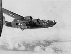 Consolidated B-24H-10-FO Liberator, «Fords Folly», serienummer 42-52249 tilhørende 455th Bomb Group, 741st Bomb Squadron. Bygget ved Willow Run av Ford Motor Company.