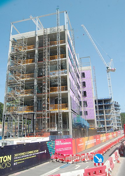 File:Construction Works at former Preston Barracks site, Lewes Road, Brighton (June 2019) (8).JPG