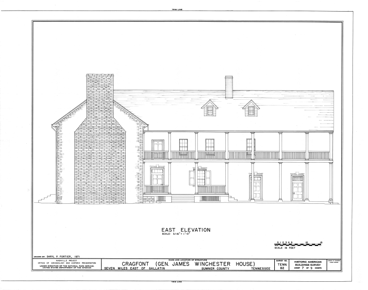 File:Cragfont, Highway 25, Gallatin, Sumner County, TN HABS TENN,83-GAL.V,2- (sheet 7 of 9).png