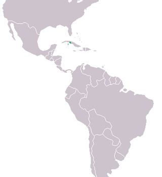 Área de distribución do crocodilo cubano