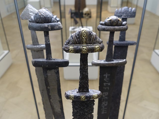 Viking swords on display