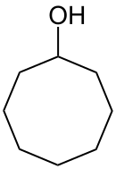 Structural formula of cyclooctanol