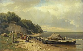Seashore at Tiskre (1866), de Eugen Dücker (1841-1916)