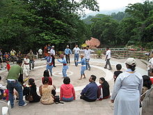 Tourists enjoying Gorkha folk dances at Ganga Maya Park Darjeeling Ganga Maya Park2.jpg