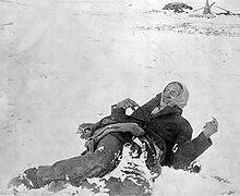 Miniconjou, Lakota Sioux Chief Spotted Elk lies dead after the massacre of Wounded Knee, 1890 DeadBigfoot.jpg