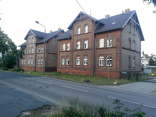 Denkmalgeschützte Druckereihäuser in der Industriestraße 1b in Trebbin