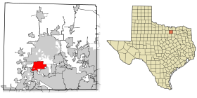 Denton County Texas Incorporated Areas Argyle highlighted.svg