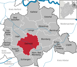 Detmold - Harta