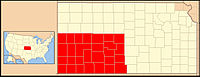 Mappa della diocesi di Dodge City