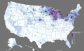 Distribution of Americans claiming Polish Ancestry by county in 2018.png