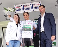 Bryan Coquard, the winner of the young rider classification Dunkerque - Quatre jours de Dunkerque, etape 5, 10 mai 2015, arrivee (D56).JPG