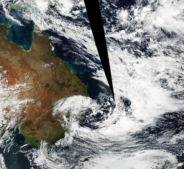 A MODIS Terra image of an east coast low on 25 June 2013.