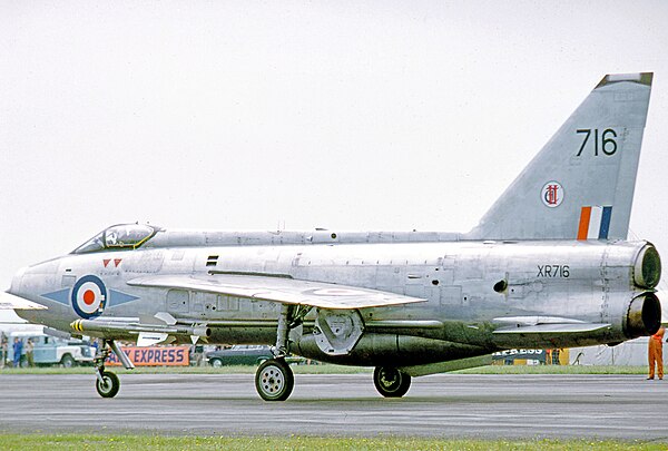 English Electric Lightning F.3 of 226 OCU at Woodford Airfield, Cheshire, in June 1973