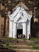 Small shrine with a Buddha inside the east portal