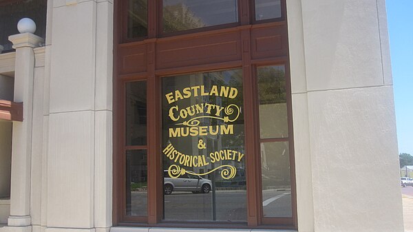 Across from the courthouse is the Eastland County Museum and Historical Society building.