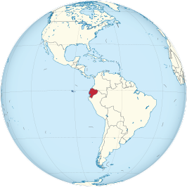 Ecuador on the globe (Ecuador centered).svg