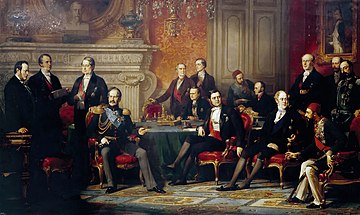 Negotiators assembled at Congres de Paris, painting by Edouard Dubufe Edouard Dubufe Congres de Paris.jpg