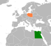 Location map for Egypt and Poland.