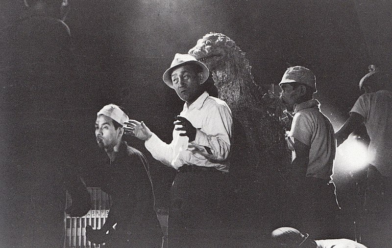 File:Eiji Tsuburaya and crew working on Godzilla (1954).jpg