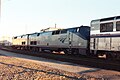 Amtrak's Empire Builder stops at the Vancouver station on its way east.