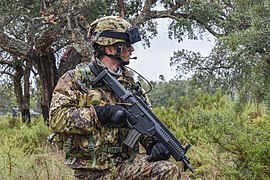 Lagunari reconnaissance member in a security patrol