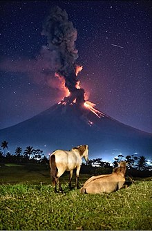 Mayon volcano, within the Albay UNESCO biosphere reserve, is believed to have sprouted from the burial ground of lovers Magayon and Pangaronon. Later, the supreme god of the Bicolano people, Gugurang, chose Mayon as his abode and repository for the sacred fire of Ibalon. Ezra Acayan Mayon pic.jpg