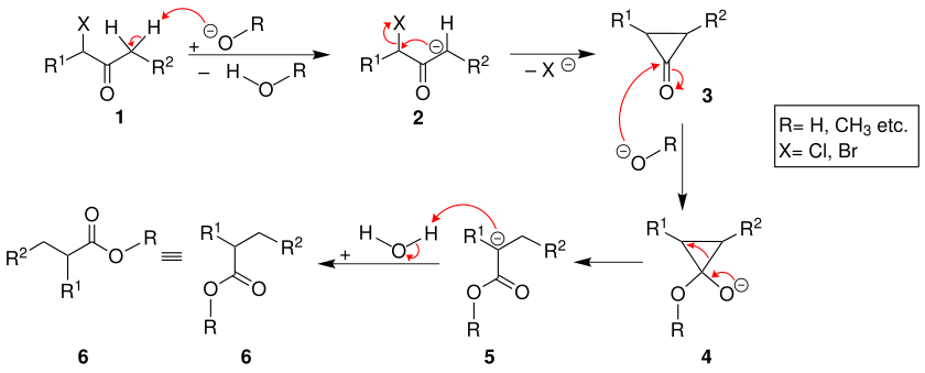 Mechanism of the Faworski rearrangement