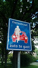 Fietsstraat auto te gast sign, Haren (2020) 01.jpg
