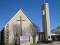 First United Methodist Church nel centro di Pleasanton, fondata nel 1857.