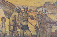 漁夫晩帰（1908年、ウッドワン美術館蔵）