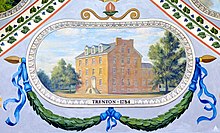 Allyn Cox painting of the French Arms Tavern Flickr - USCapitol - Trenton, 1784.jpg