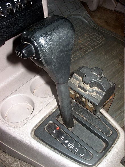Typical gear selector for an automatic transmission